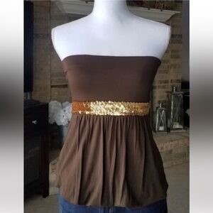 Strapless Sequins Empire-Waist Balloon Top from Greece